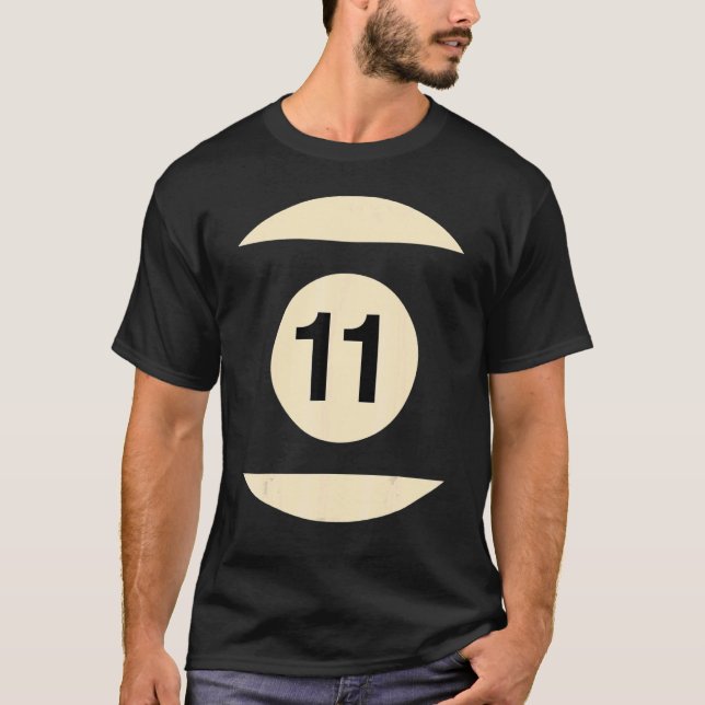 Billiard disguise as ball no 11 group costume T-Shirt (Front)