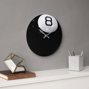 Billiard Eight Ball  Large Clock