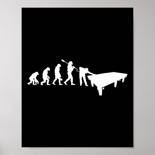 Billiard Evolution Snooker Pool Chalk Billiard Pla Poster (Front)