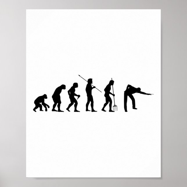 Billiard Evolution Snooker Pool Chalk Billiard Pla Poster (Front)