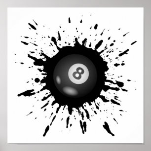 Billiard Explosion Poster
