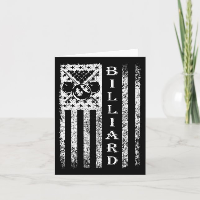 Billiard Flag - Flag Billiards Outfit Billiard Pla Card (Front)