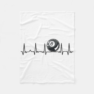Billiard Heartbeat Snooker Pool Chalk Billiard Pla Fleece Blanket