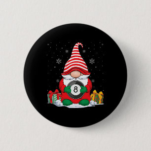 Billiard Ll Christmas Gnomes Cute Billiard Ll Love 6 Cm Round Badge