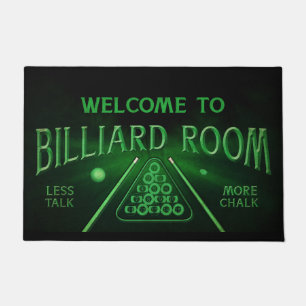 Billiard Lover Mat, Billiard Doormat, Pool Player Doormat