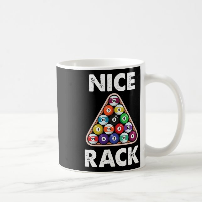 Billiard Nice Rack Billiard Player Gift  Coffee Mug (Right)