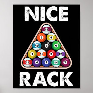 Billiard Nice Rack Billiard Player Gift Poster