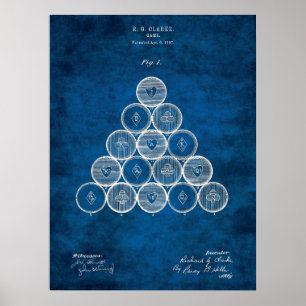 Billiard Patent Art #1 Pool Room Decor