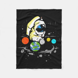 Billiard Player Astronaut Snooker Billiard Gift Fleece Blanket