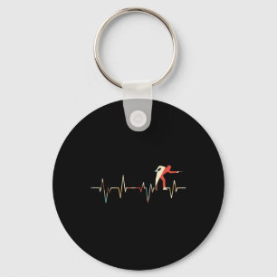 Billiard Player Heartbeat Billiards Pool Snooker Key Ring