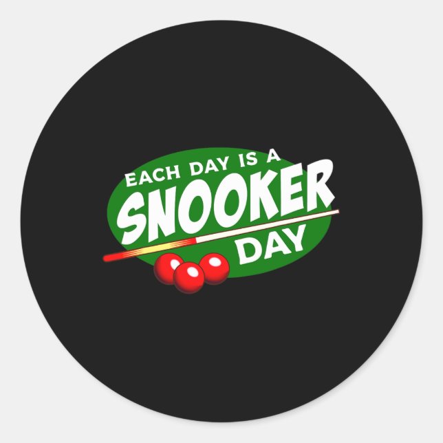 Billiard Player Snooker Pool Game Lover Funny  Classic Round Sticker (Front)