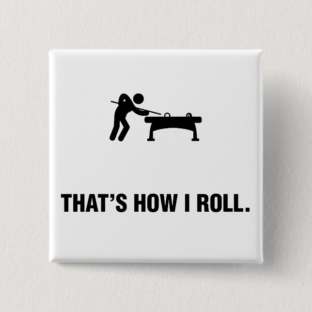 Billiard / Pool 15 Cm Square Badge (Front)