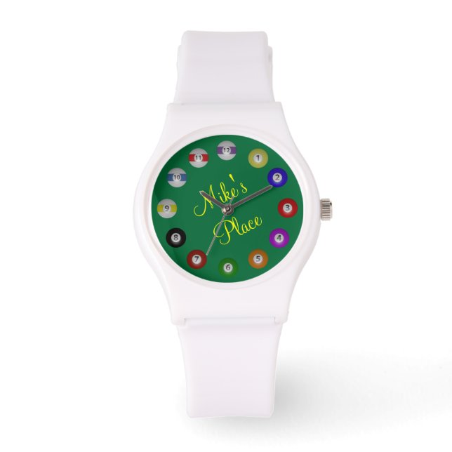Billiard Pool Ball Numbered Watch (Front)