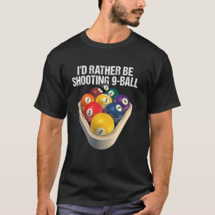 Billiard Pool Balls Rack Cool 9-Ball Illustration T-Shirt