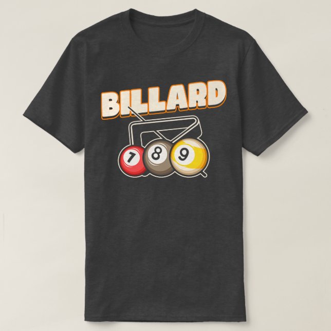 Billiard Pool Billard Snooker Club 6 T-Shirt (Design Front)