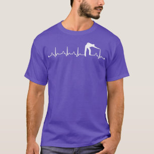Billiard Pool Heartbeat EKG Billiard Player Pulse  T-Shirt