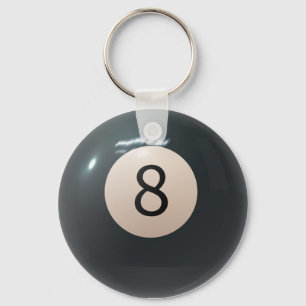 Billiard Pool Keyring Eight ball  Keychain