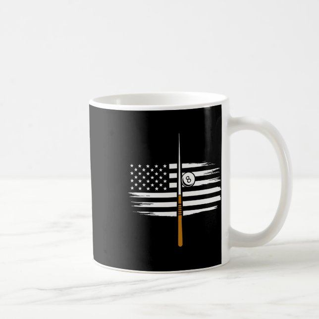 Billiard Pool Player Billiards Table Usa Us Americ Coffee Mug (Right)
