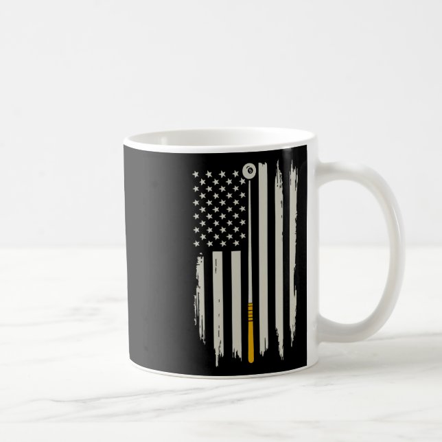 Billiard Pool Player Billiards Table Usa Us Americ Coffee Mug (Right)