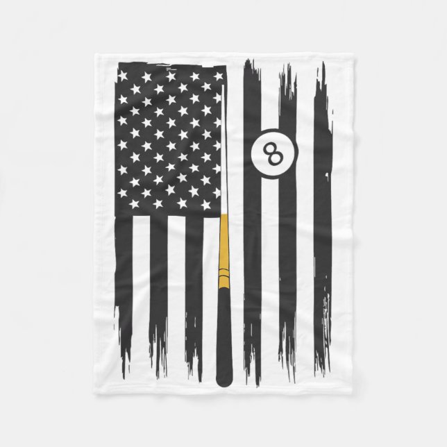 Billiard Pool Player Billiards Table Usa Us Americ Fleece Blanket (Front)