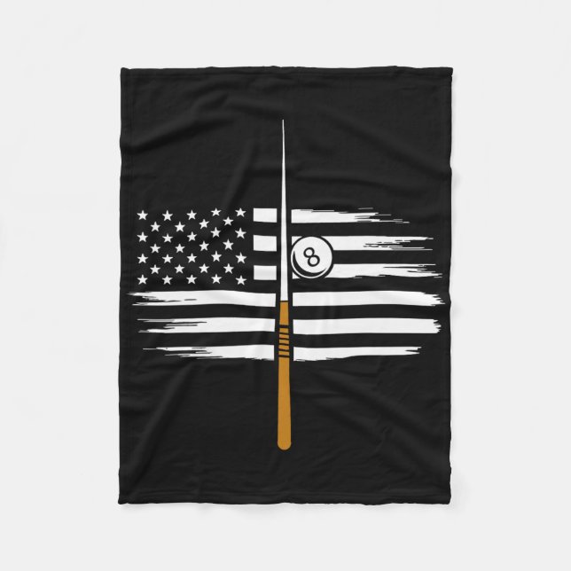 Billiard Pool Player Billiards Table Usa Us Americ Fleece Blanket (Front)