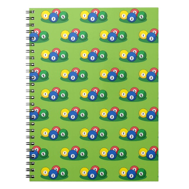 Billiard Pool Snooker Balls Notebook (Front)