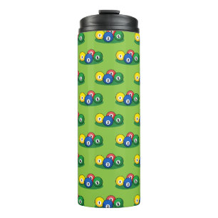 Billiard Pool Snooker Balls Pattern Thermal Tumbler