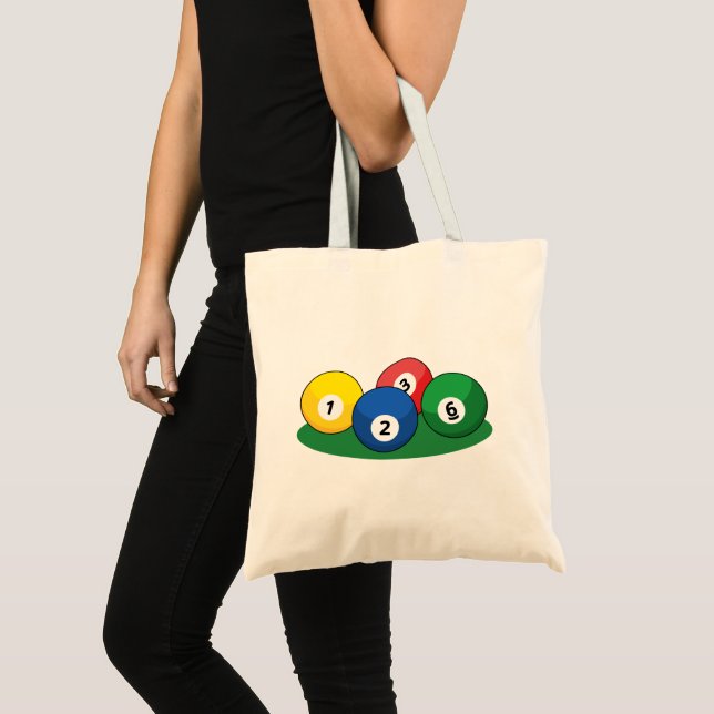 Billiard Pool Snooker Balls Tote Bag (Front (Product))