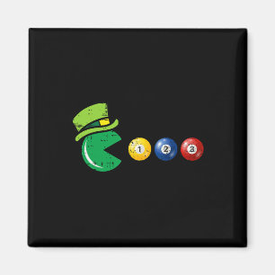 Billiard Pool St Patricks Day Retro Game Magnet