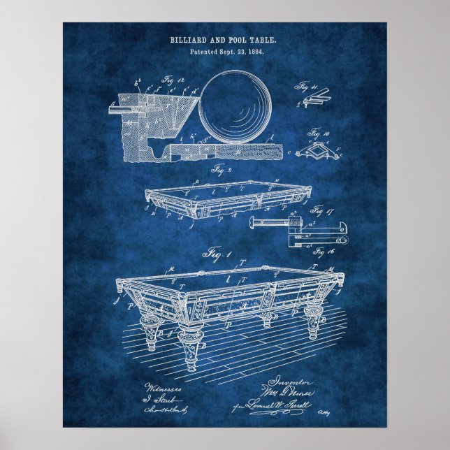 Billiard Pool Table no. 5 Rec Room Decor (Front)