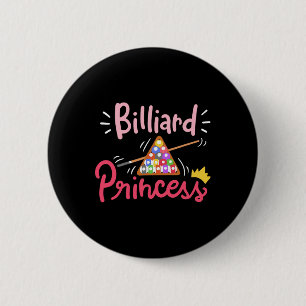 Billiard Princess Woman Billiards Cue Sports Pool 6 Cm Round Badge