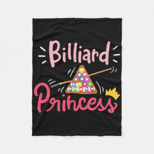 Billiard Princess Woman Billiards Cue Sports Pool Fleece Blanket