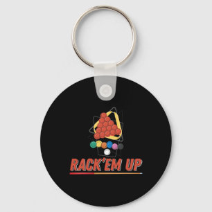 Billiard Rack Play Billiard With Billiard Cue And Key Ring