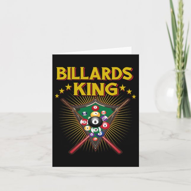 Billiard Snooker King Of Billiards 8 Pool  Card (Front)