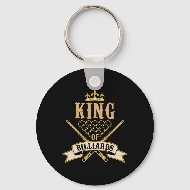 Billiard Snooker Lovers -king Of Billiards  Key Ring (Front)