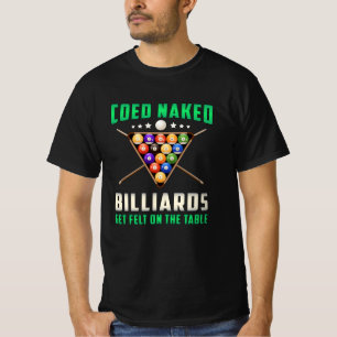 Billiard Snooker Pool Billiards 8 Ball Funny Gift T-Shirt