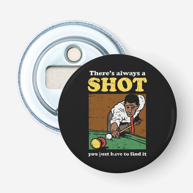 Billiard Snooker Retro Bottle Opener (Front)