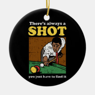 Billiard Snooker Retro Ceramic Ornament