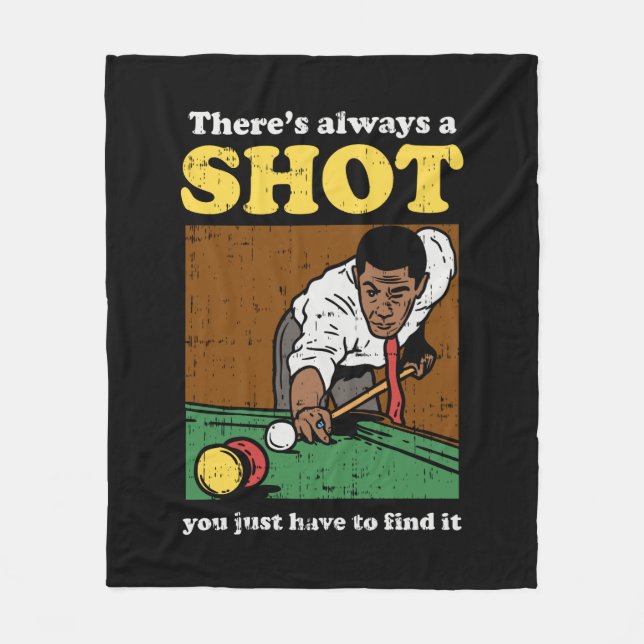 Billiard Snooker Retro Fleece Blanket (Front)