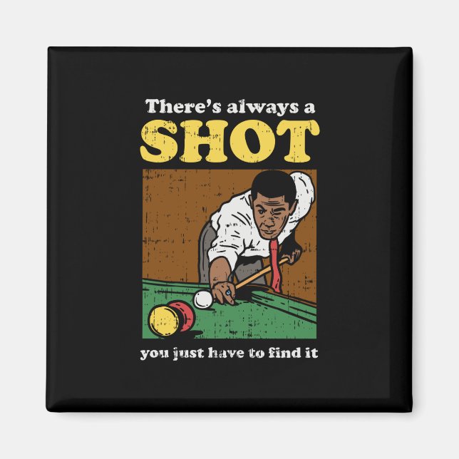 Billiard Snooker Retro Magnet (Front)