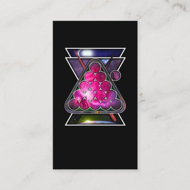 Billiard Space Snooker Pool Player Business Card (Front)