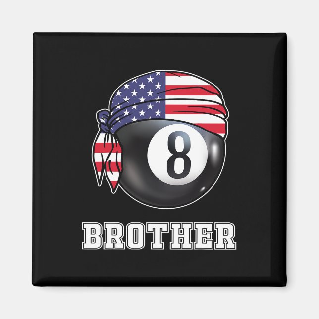 Billiard Team 8 Ll Pool Game Player Gifts For Pool Magnet (Front)