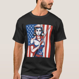 Billiard Us Flag Billard - 8-Ball Cue Pool T-Shirt