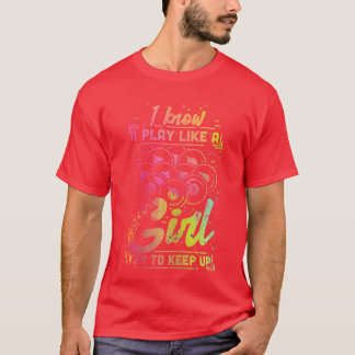 Billiard Women Funny Gifteam Play Like a Girl Bill T-Shirt