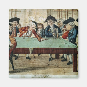 Billiards, 18th century etching by R.Sayer Magnet