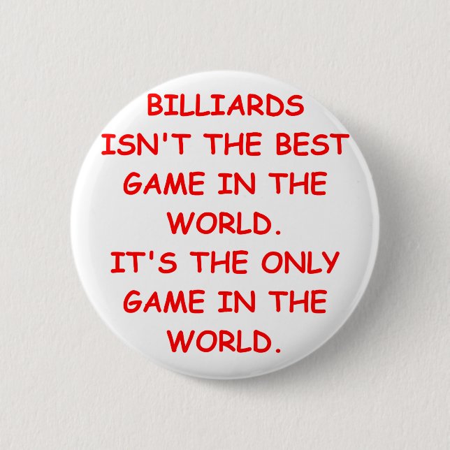 BILLIARDS 6 CM ROUND BADGE (Front)