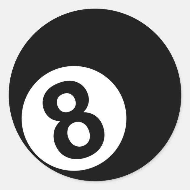Billiards - 8-Ball Classic Round Sticker (Front)