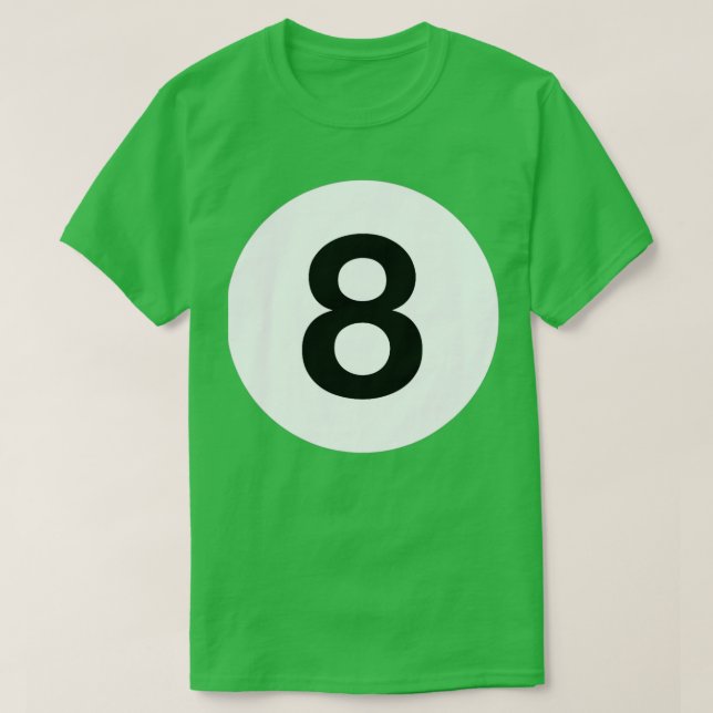 Billiards 8 Ball Pool Ball Matching Halloween Cost T-Shirt (Design Front)