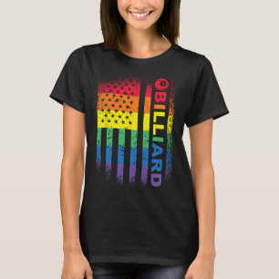 Billiards 8-ball Pool Billiard American Flag - Bil T-Shirt