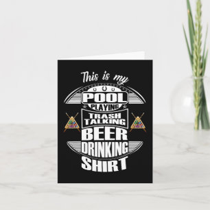 Billiards 8 Ball Pool Player Sarcasm Novelty Humou Card